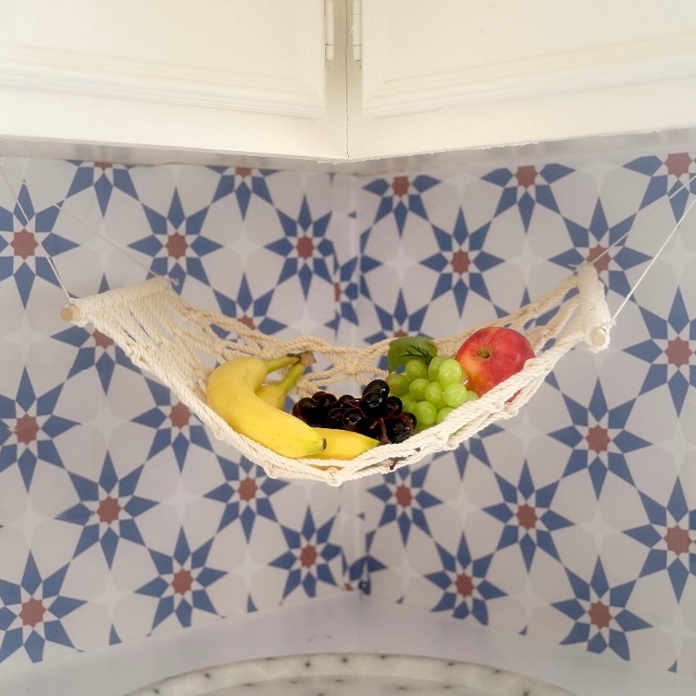 Macrame fruit basket
